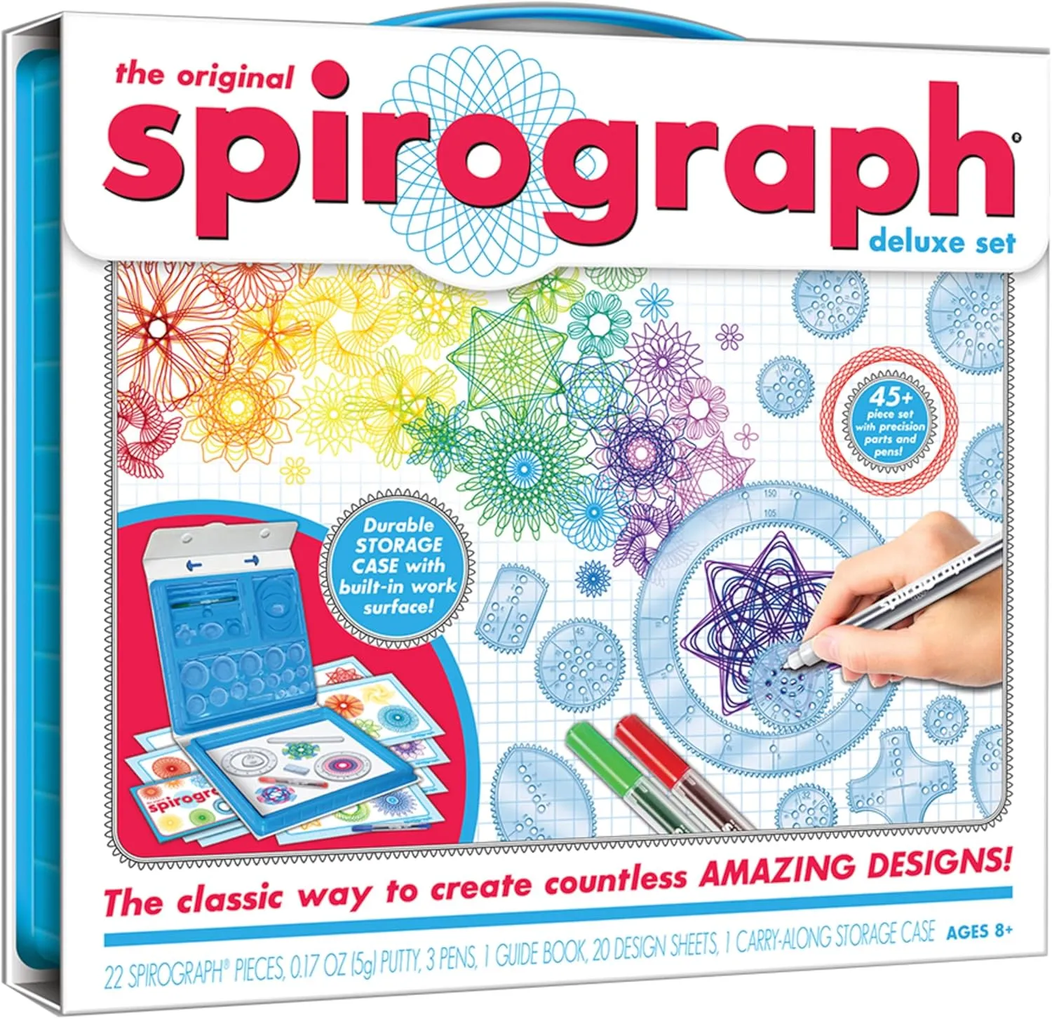 Spirograph  Deluxe Set  Spiral Art Drawing Kit  The Classic Way to Make Countless Amazing Designs  For Kids Ages 8 