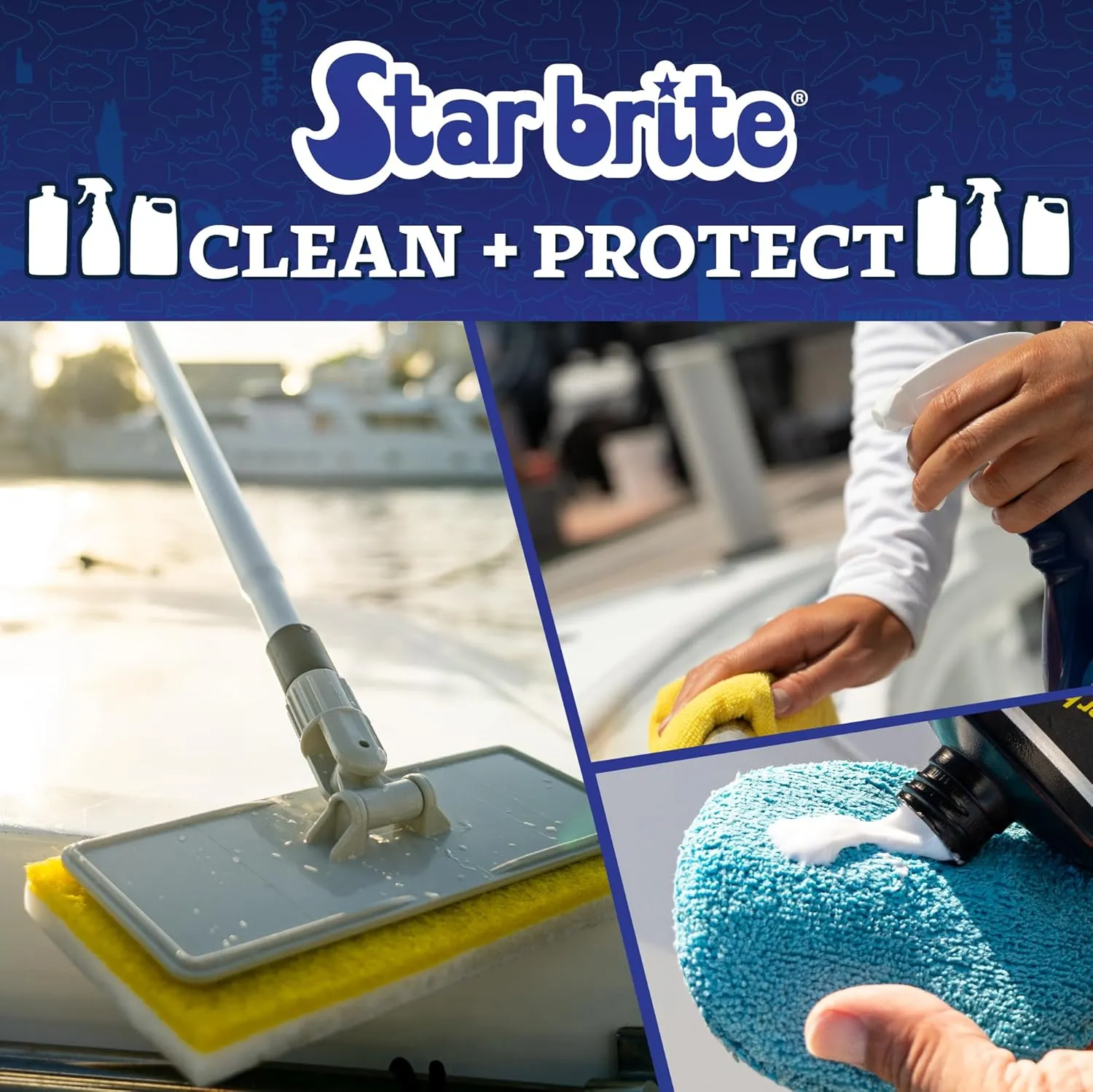 STAR BRITE Scrub Kit Handle/3 pads (040023PW)