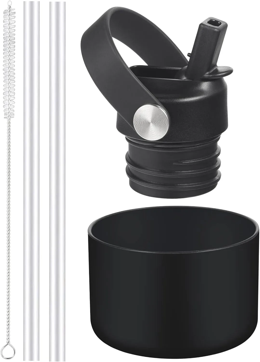 Straw Lid fits Hydro Flask Standard Mouth, 21 24 oz, Sports Flex Cap Water Bottle Accessories Replacement Top