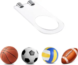 TRINENOX Ball Rack, Acrylic Display Stand, Basketball Soccer Volleyball Rugby Football Holder