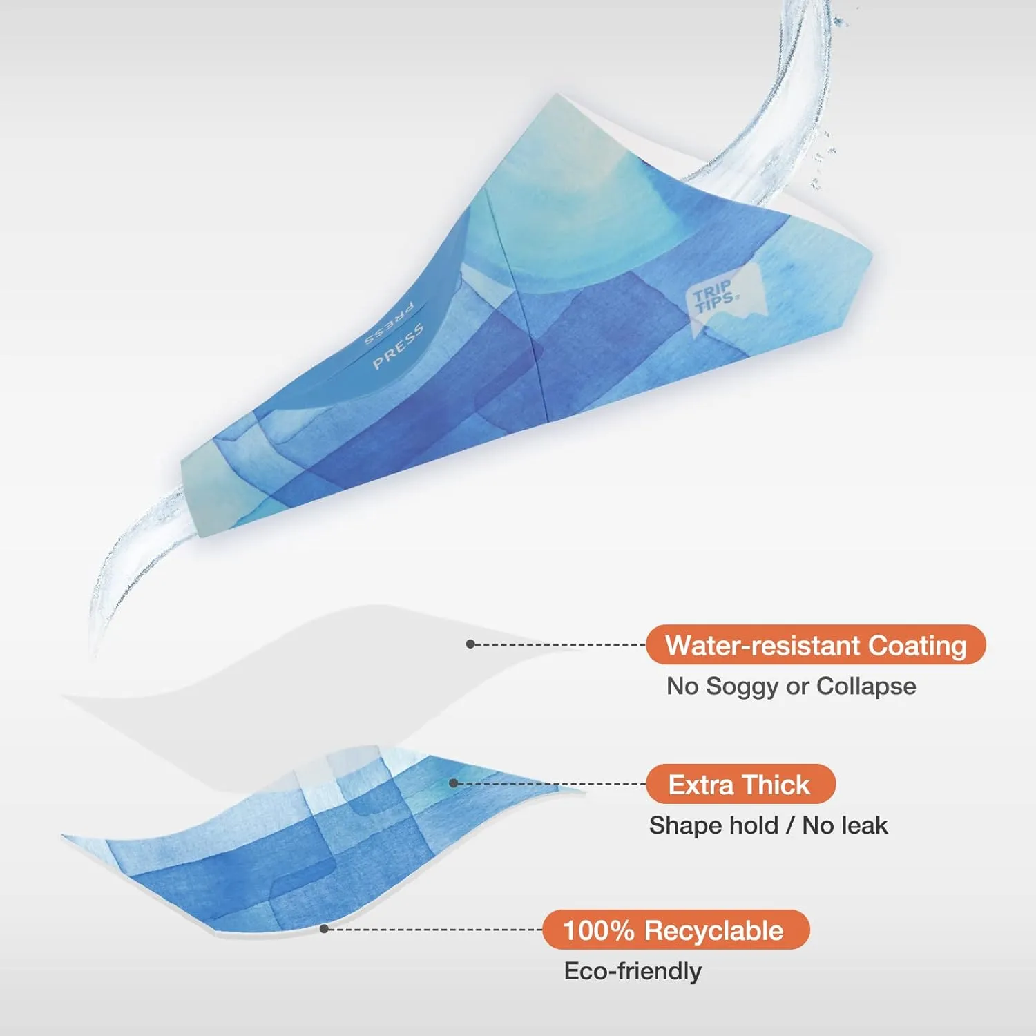 TRIPTIPS Female Urinal Disposable Female Urination Device Urinal for Women Foldable Pee Funnel for Women Waterproof Paper Stand and Pee Cup for Public Toilets, Traveling (Pack of 12)