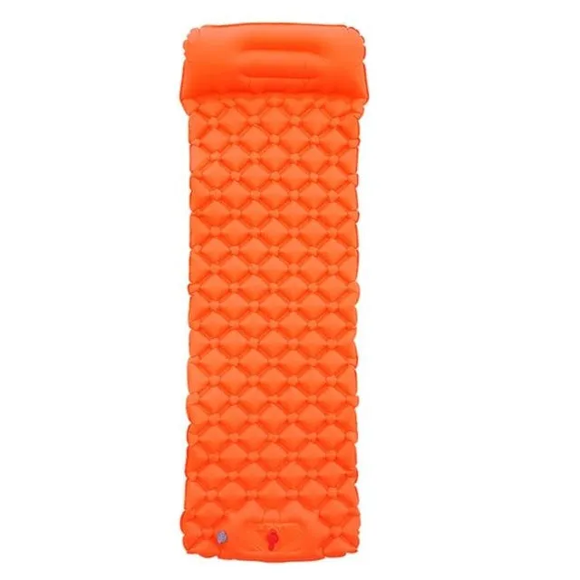 Ultralight Inflatable Camping Sleeping Pad with Pillows - Folding Travel Mat for Hiking, Trekking, and Outdoor Adventures