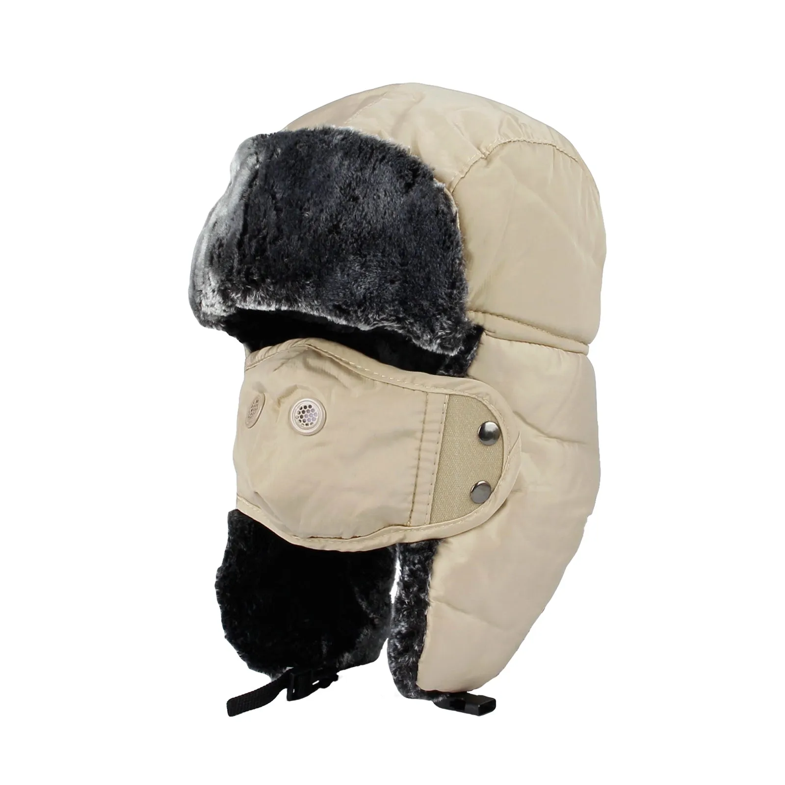 Winter Trapper Russian Hat Earflaps Mask Windproof Fleece Cap AZT0063