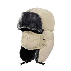 Winter Trapper Russian Hat Earflaps Mask Windproof Fleece Cap AZT0063