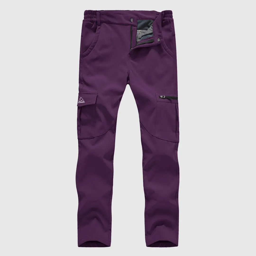 Women's Outdoor Hiking Fleece Lining Cargo Pants