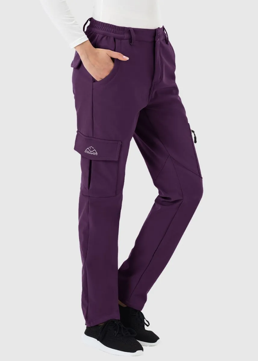 Women's Outdoor Hiking Fleece Lining Cargo Pants