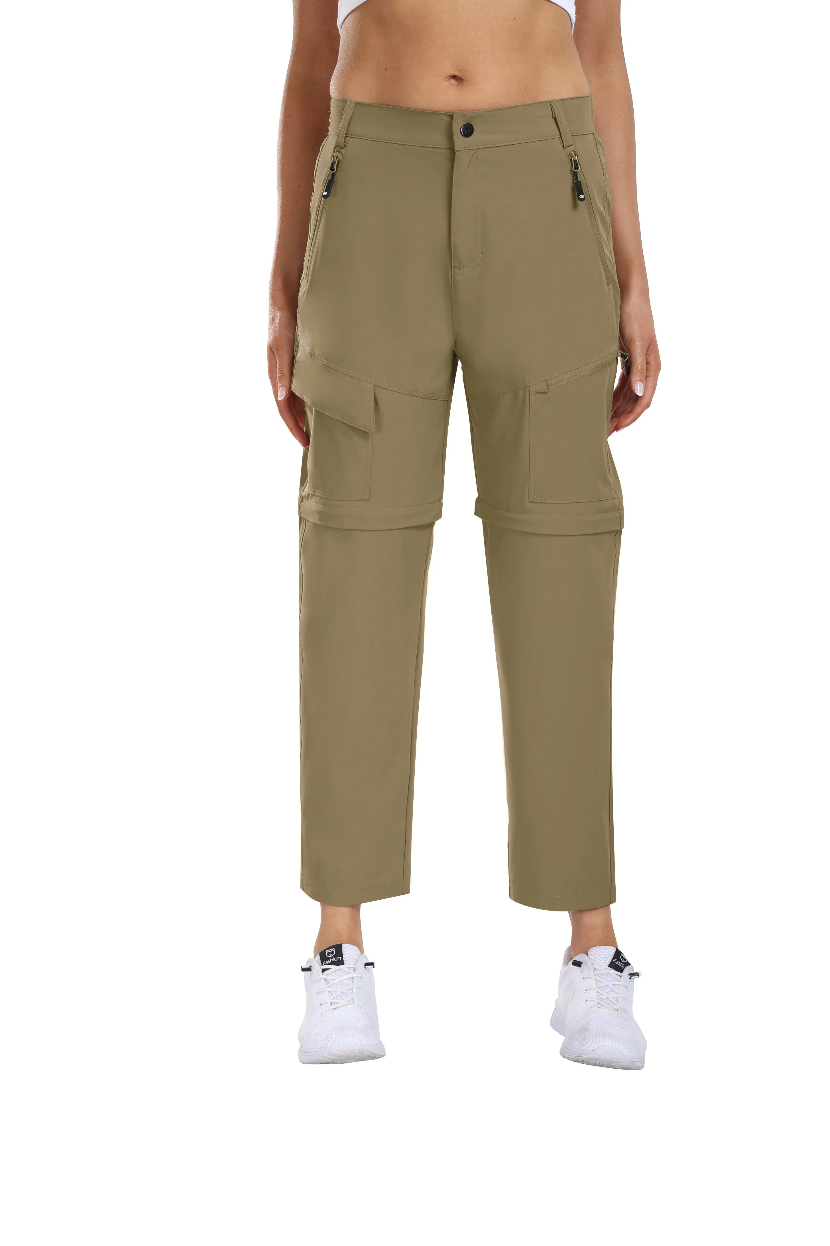 Women's spring, summer and fall outdoor hiking pants/shorts double wear patchwork pants