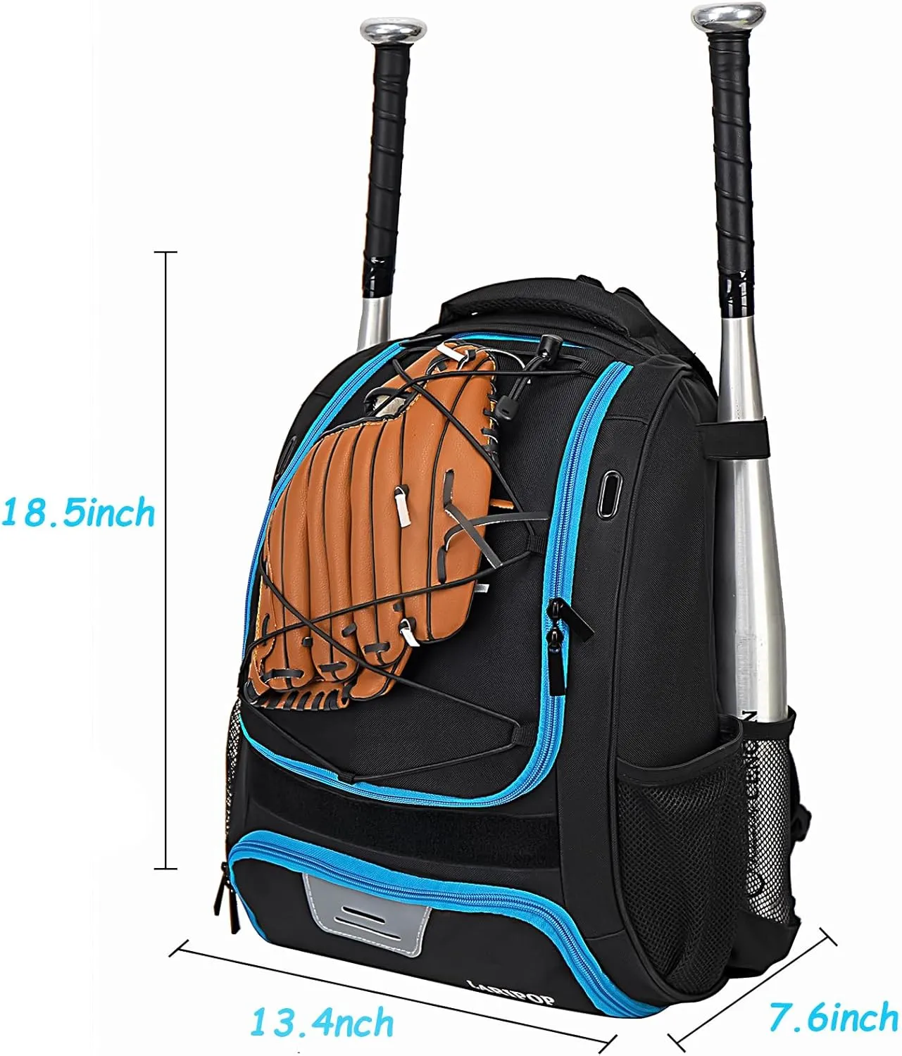 Youth Baseball Bag - Bat Backpack for Baseball, T-Ball & Softball Equipment & Gear, Bat & Glove Holder Gift